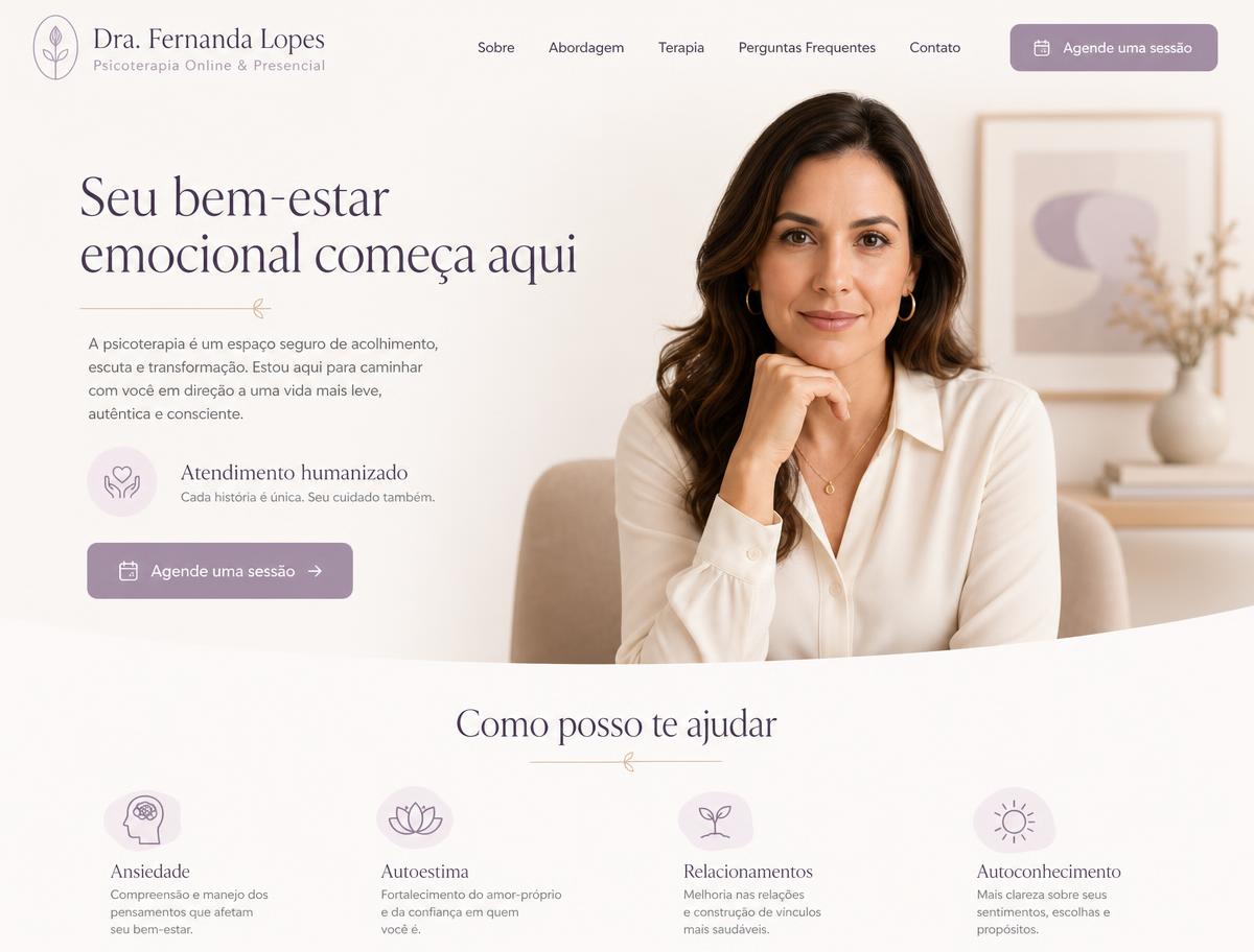 Conceito de página para Psicologia